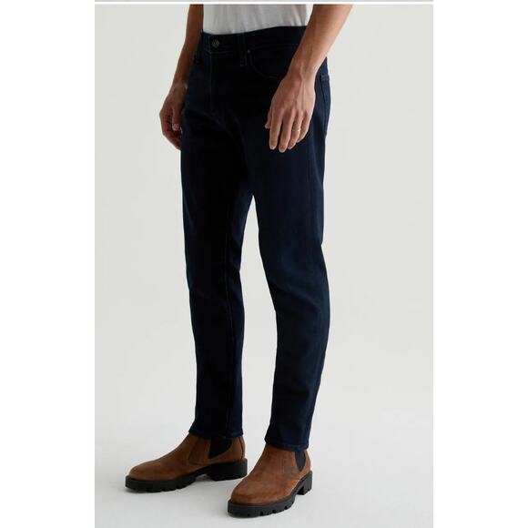 AG Adriano Goldschmied The Tellis Modern Slim Dark Wash Denim Jeans Mens 34 x 34 - Picture 2 of 9